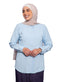 Baby Blue Classic Collar Blouse - Khotwh